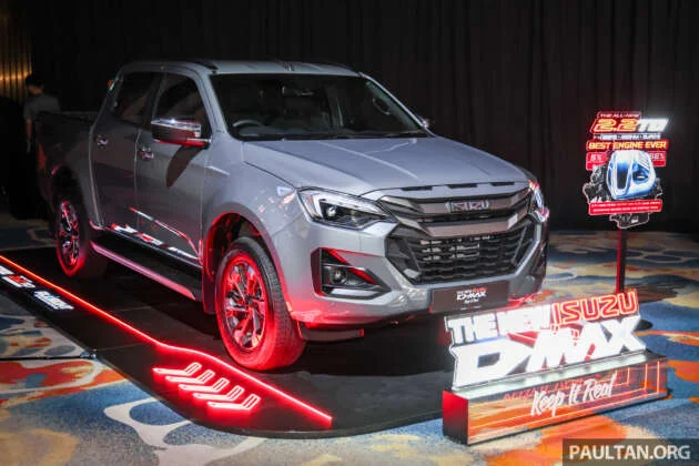 2026 Isuzu D-Max in Malaysia – 2.2L turbodiesel, 8-speed auto, updated styling; RM103k-RM163k OTR