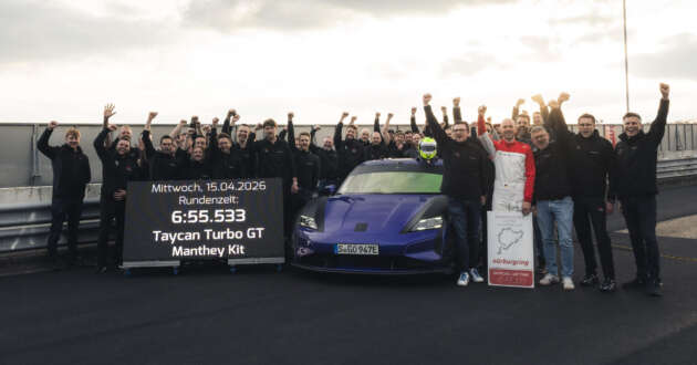 Porsche Taycan Turbo GT with Manthey Kit reclaims Nürburgring EV lap record from BYD – 6:55.533 mins