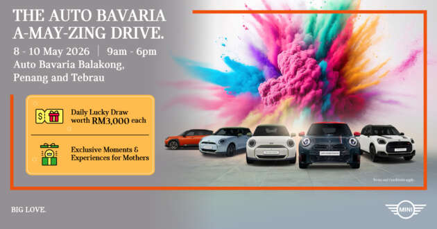 Drive away in a BMW, MINI or BMW Motorrad with RM3,000 in prizes with Auto Bavaria A-May-Zing Drive!