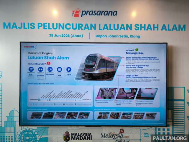 LRT3 Shah Alam Line launched by PM – 20 stations open to public 6am tomorrow, free rides till July 31