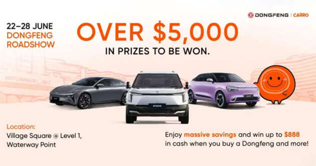 Dongfeng Singapore: Win up to $888 cash and over $5,000 in prizes Waterway Point roadshow, 22-28 June