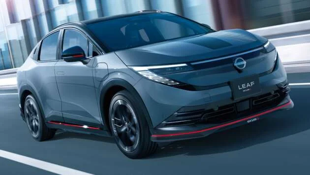 2026 Nissan Leaf Nismo in Japan – no more power/range, but with sportier looks, chassis; Nismo mode and regen