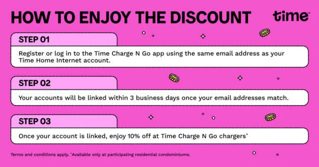 Time Internet subscribers get 10% off Time Charge N Go EV charging: experience convenience of home charging!
