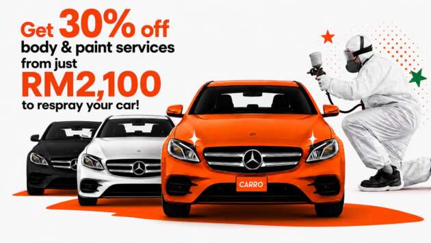 Carro Care body & paint promo: 30% off full car respray from RM2,100 + naxPro grooming products worth RM270