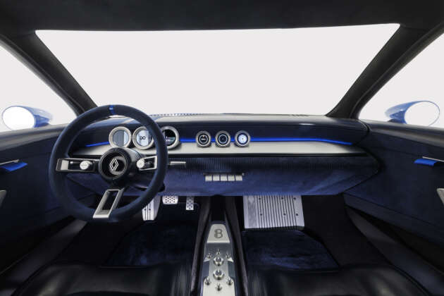 Renault 8 Gordini Concept – one-off, 270 hp rear-wheel-drive electric coupé with café racer design elements