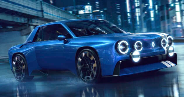 Renault 8 Gordini Concept – one-off, 270 hp rear-wheel-drive electric coupé with café racer design elements