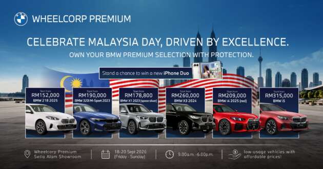 Celebrate Malaysia Day with Wheelcorp Premium Setia Alam: certified pre-owned BMW, MINI cars from RM152k!