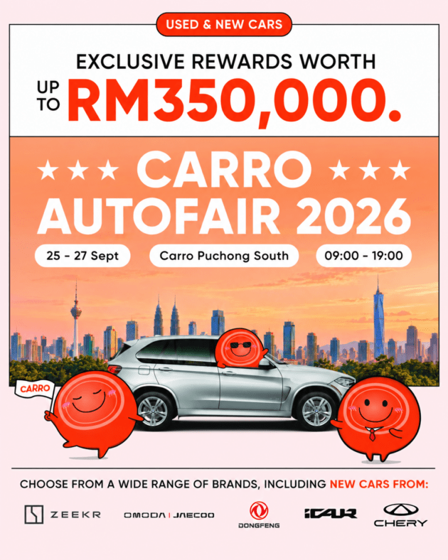 Carro Autofair 2026, Sept 25-27 at Carro Puchong South – new and used cars, rewards worth up to RM350k!