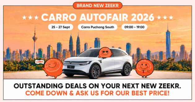 Zeekr at Carro Autofair 2026, Sept 25-27 at Puchong South – drop by to get a personalised quote, best deals!