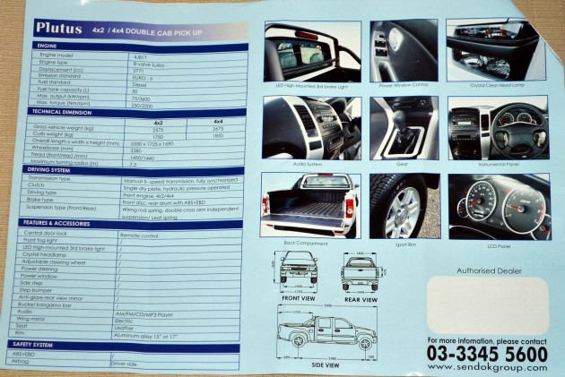 Huanghai Plutus pick-up truck – 2.8L M/T from RM62k