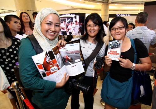 Michael Schumacher and Nico Rosberg meet & greet fans