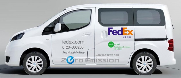 nissan-e-nv200-fedex FedEx testing electric Nissan e-NV200 in Yokohama