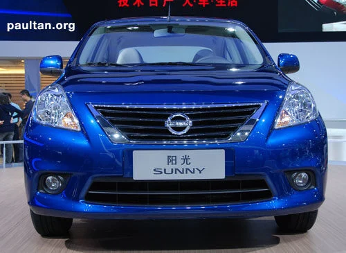 sunny-front Nissan Sunny, LEAF and few CBU models coming this year