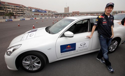 Sebastian Vettel puts Infiniti’s road-cars through their paces
