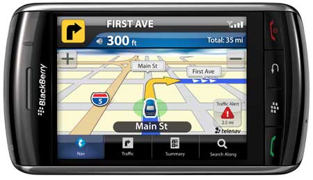 Blackberry Storm GPS