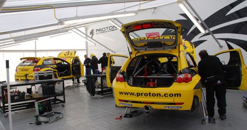 proton-service-park LIVE from the Monte Carlo Rally: Proton’s challenge ends – one mysterious failure, one unfortunate accident
